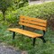 Gardenised Park Bench with Wooden Slats Seat and Backrest for 2 Persons Featuring Iron Frame and Legs - Perfect for Yard Patio Garden Balcony Deck Porch Playground and All Other Outdoor Spaces